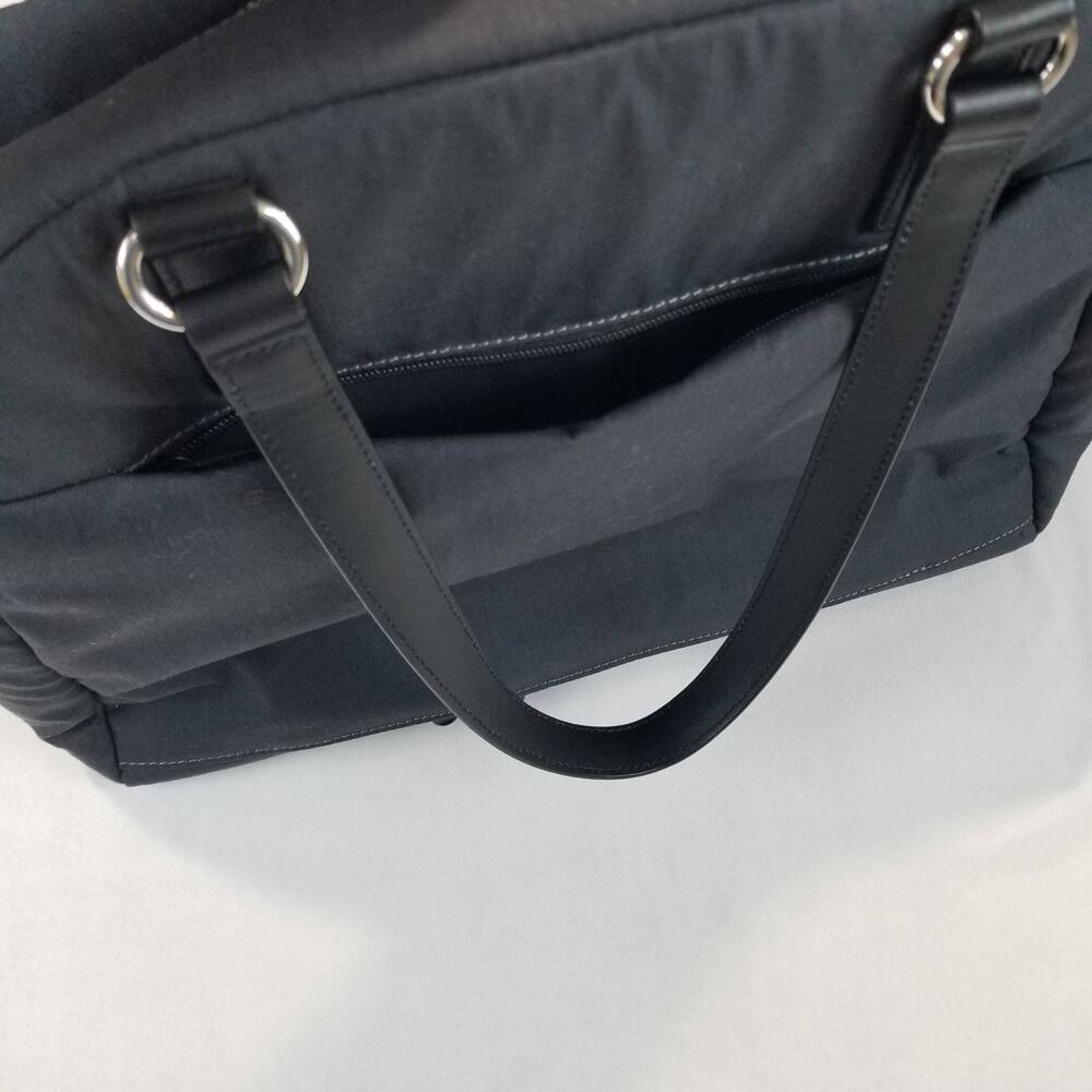 Lo & Sons OMG Nylon Bag Womens Gray Silver Azure Laptop Travel Tote OG 2 Work - Picture 11 of 15